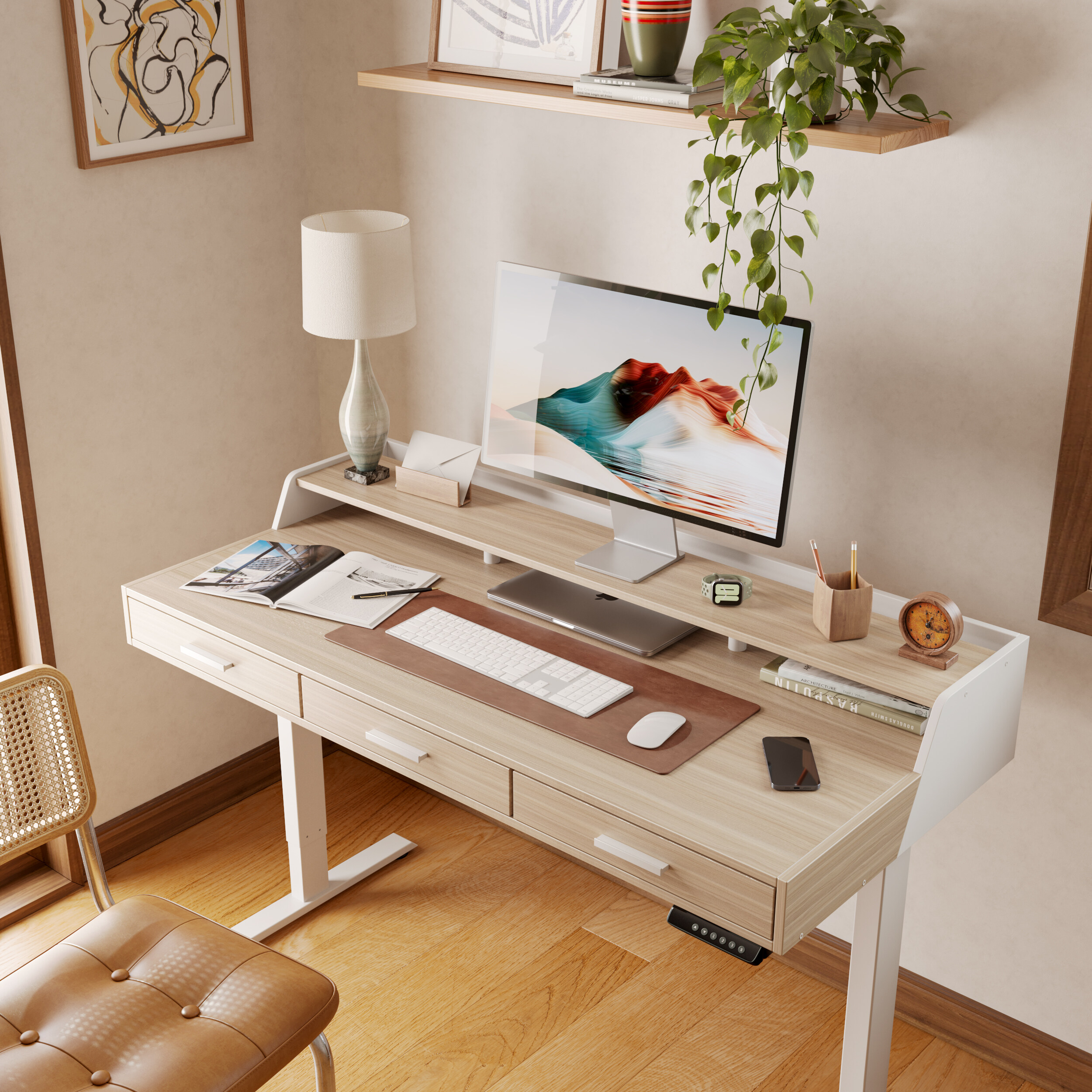 FEZiBO Full Surround Triple Drawer Electric Adjustable