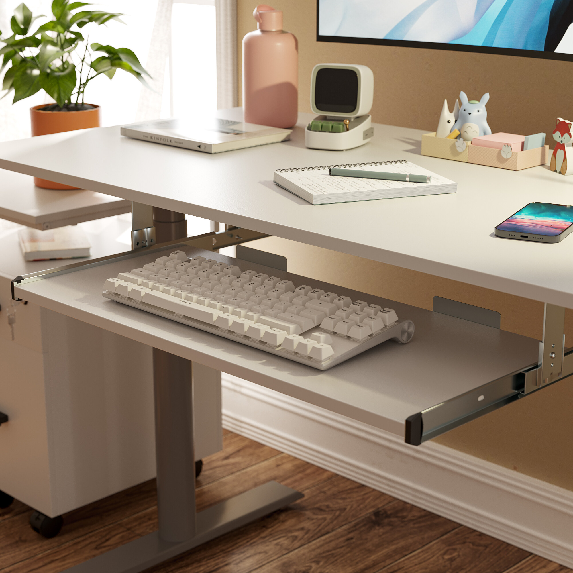 Fezibo Standing Desk With Keyboard Tray, Electric Best Standing Desk ...