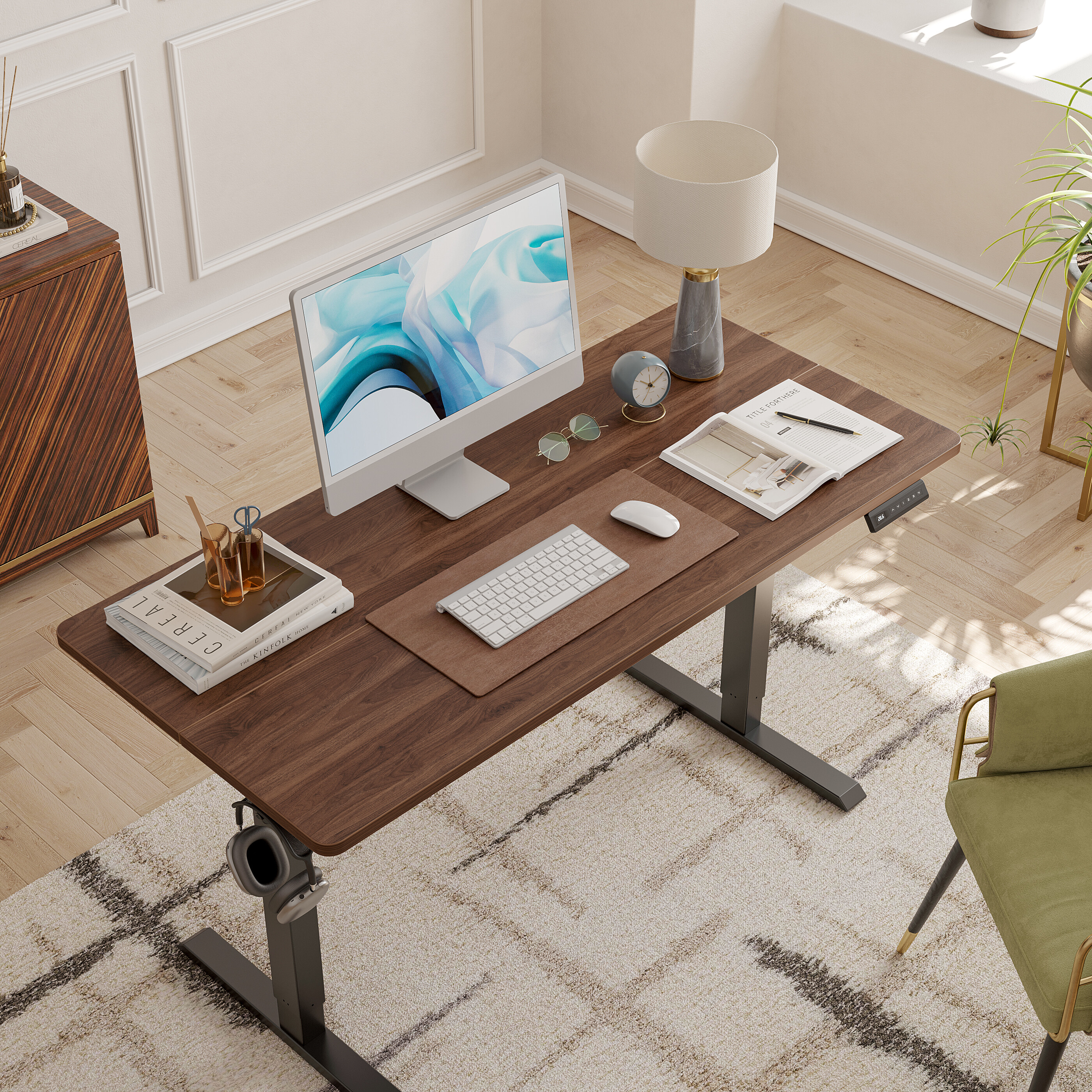 Standing Desk - Spliced - Black Walnut - 55x24