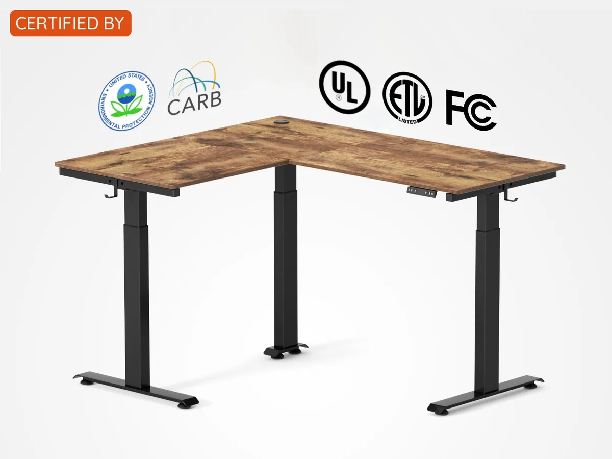 L shaped standing desk