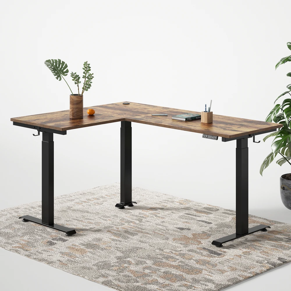 V2 Triple Motor L-shaped Standing Desk-