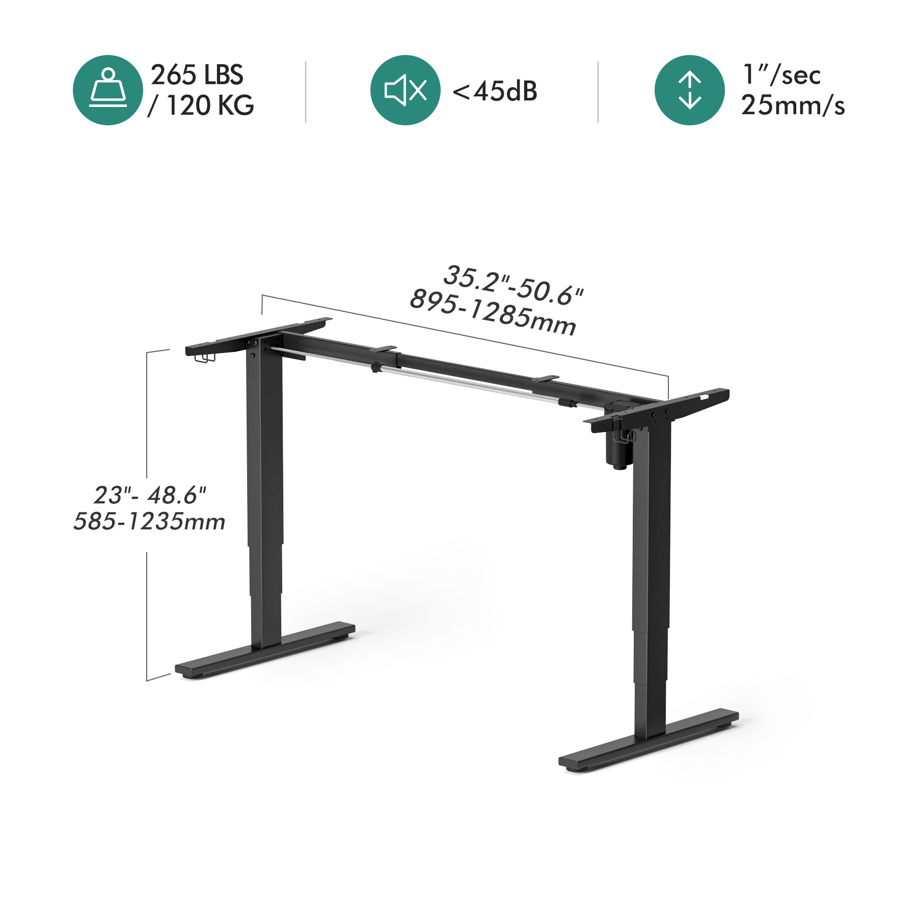 FEZiBO S4 Standing Desk Frame Only, highly adjustable Electric Standing