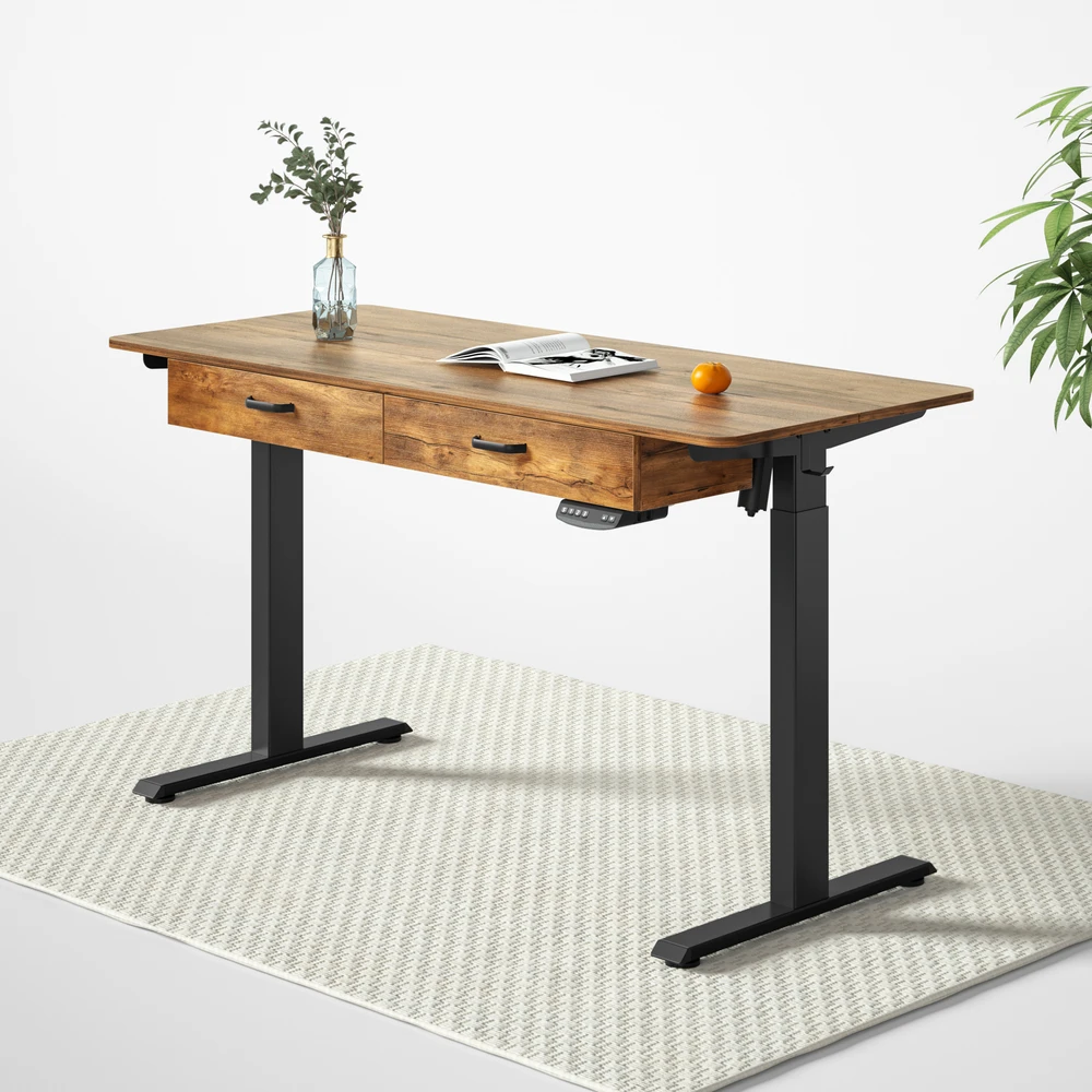 Standing Desk with Double Drawer-