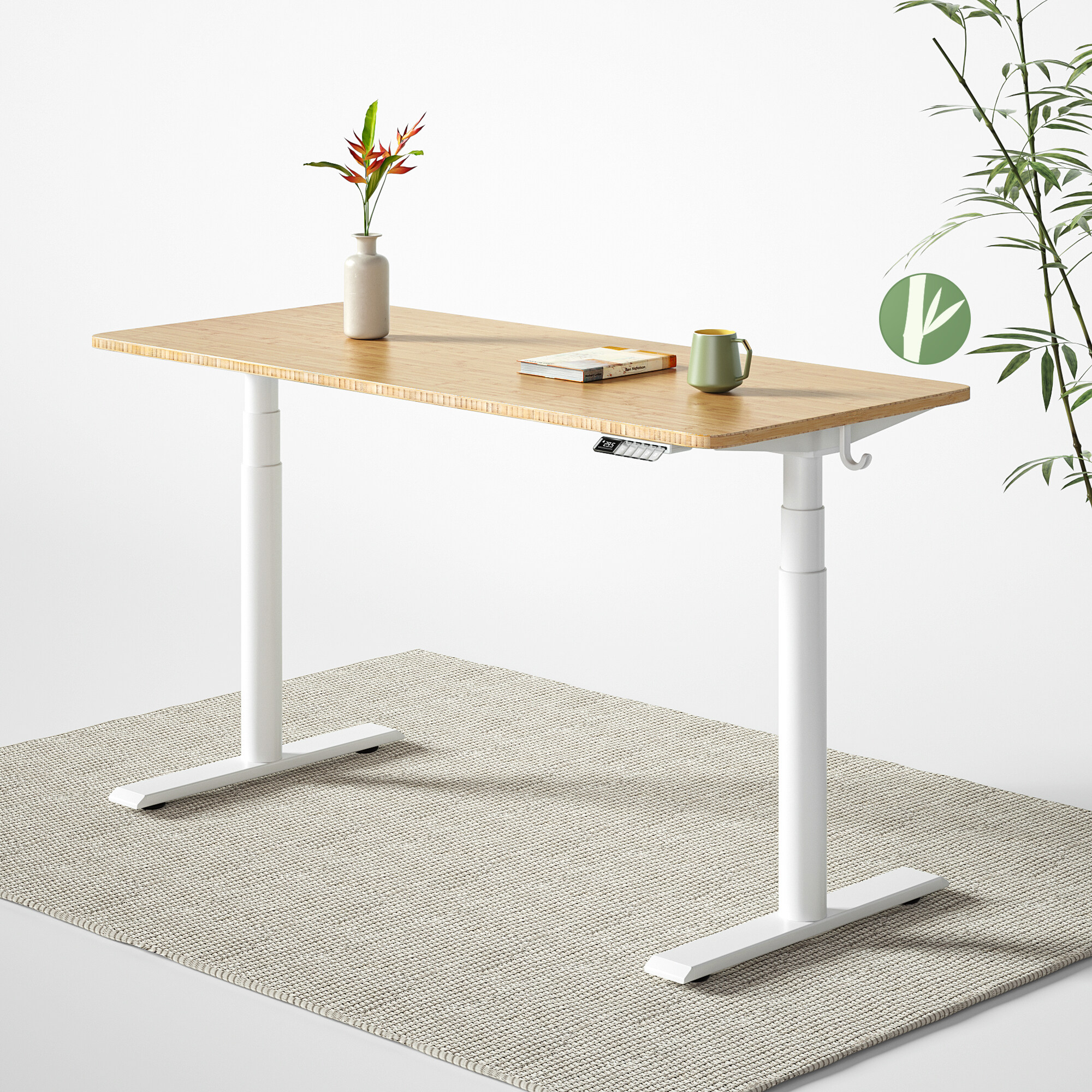 bamboo top standing desk