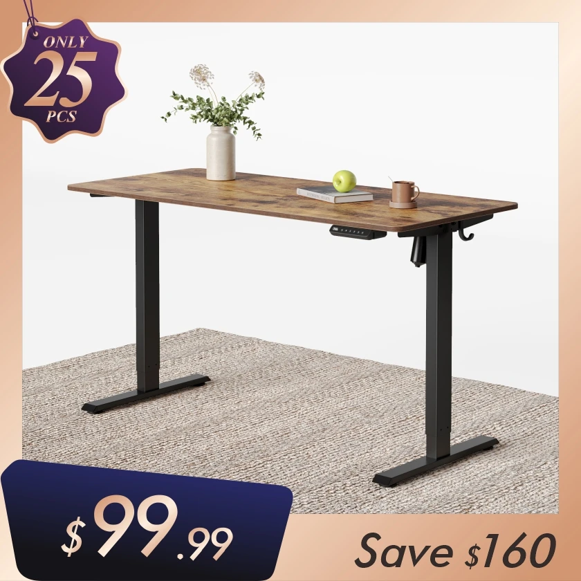 rustic brown standing desk